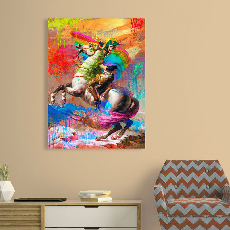 Napoleon 2.0 by Eric Chestier - Unframed Painting on Canvas, 100cm H x 70cm W x 4cm D