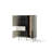 Besseris 1 Display Cabinet in Cashmere & Dark Oak - Elegant Storage with LED Lighting