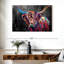 Vache multicolore sur toile-302938842
