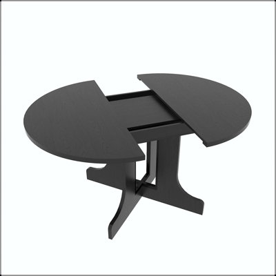 Oval Extendable Dining Table with X-Shaped Base