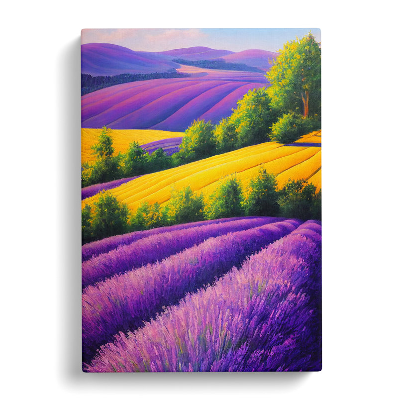CAN-V0523-1317X Lavender Field Vol.2 - Wrapped Canvas Print, 50cm H x 35cm W x 3cm D