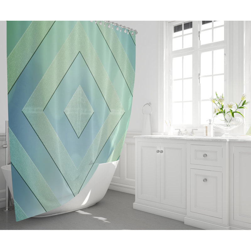 Lissbet Abstract Shower Curtain, 72" H x 70" W