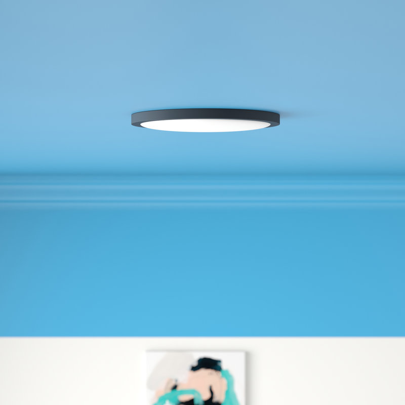 Verletta Glass LED Flush Mount, Black