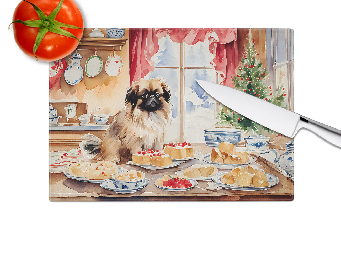 https://assets.wfcdn.com/im/86972343/compr-r85/2617/261749503/pekingese-christmas-cookies-glass-cutting-board.jpg