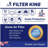 Filter King 4x39x1a A/C Furnace Filter 4-PACK MERV 8 Actual Size: 4 x 39 x .75"