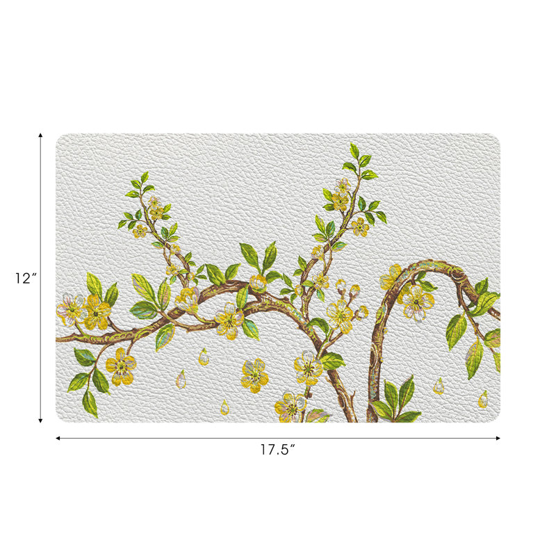 Napperon Cherry Blossom, Jaune