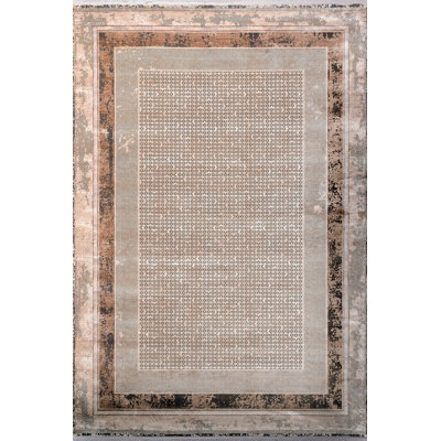 Tapis luxueux, beige, 2,6 x 4,9 pi | 100% acrylique, 2200 g / m², hauteur des poils de 0,3 po | Coton / semelle de jute, 1 150 000 points de fil | Idéal pour le salon et la chambre à coucher, facile à passer l'aspirateur, à nettoyer seulement