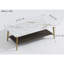 Table basse Table d'appoint rectangulaire pour salon Table d'appoint à espace ouvert avec structure en métal