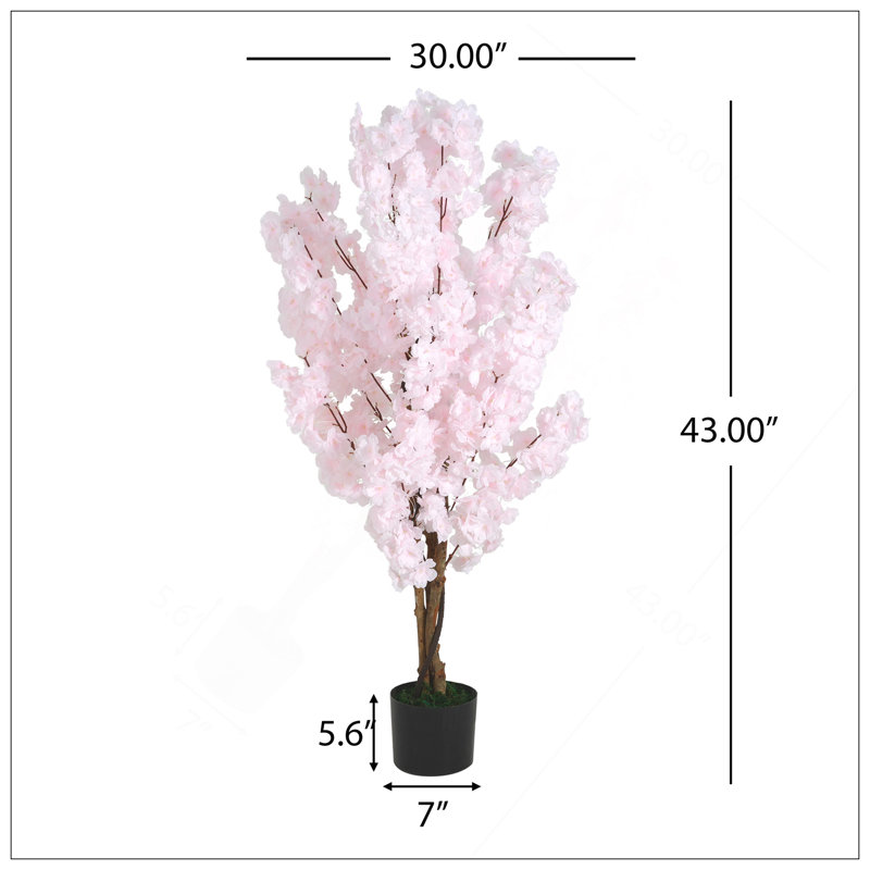 43" Artificial Cherry Blossom Tree With Pot