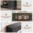 86-Inch Extra Long Sofa Console Table, 2-Tier Entryway Tables With Storage, Natural Oak Brown-1392968881