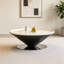 Table basse ronde italienne de style crème