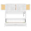 Twin Size Murphy Bed with Top Cabinet,Space Saving Foldable Bed with Light & USB,White-590972621