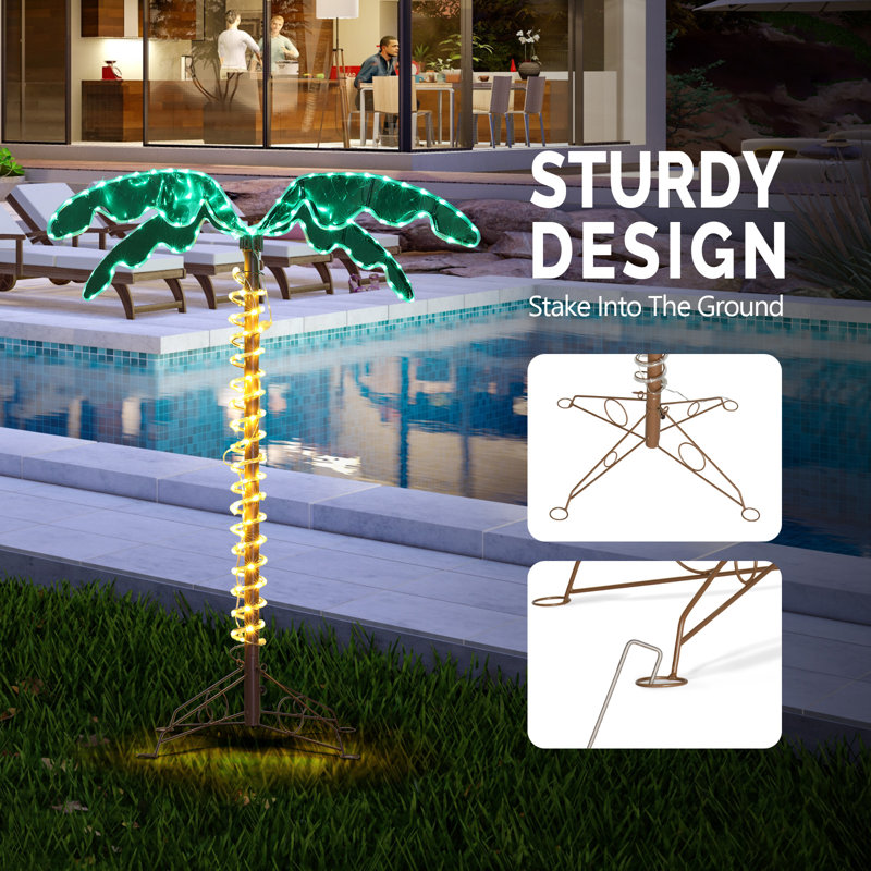4Ft Coconut Tree Light Decoration