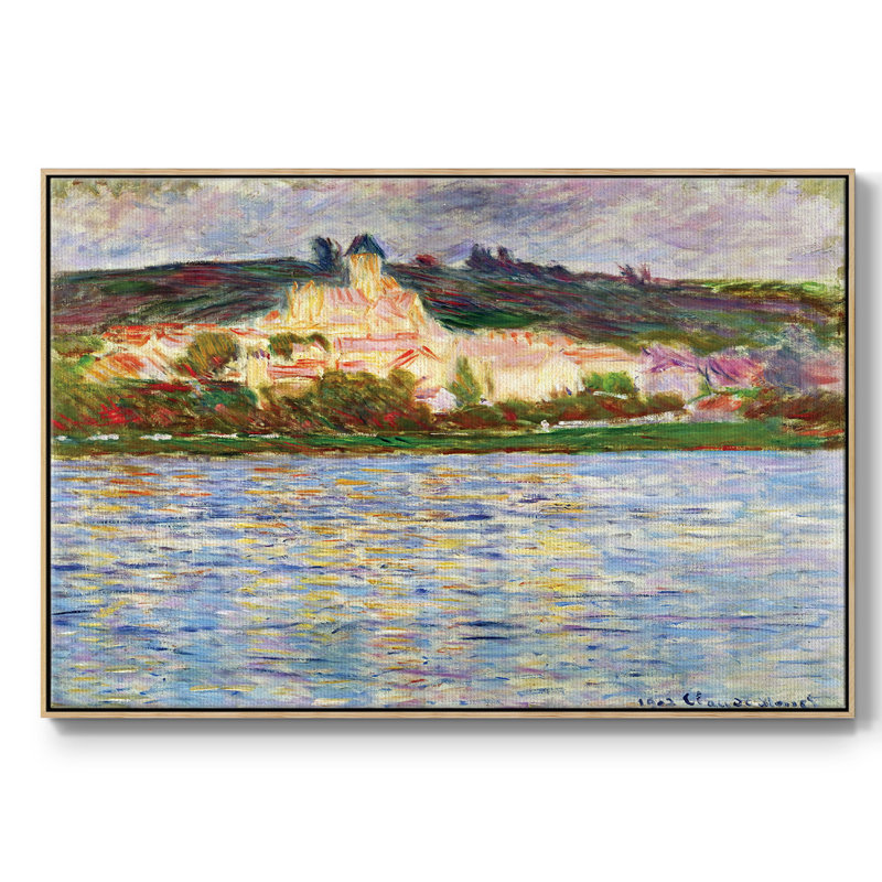Vetheuil, 1902, reproduction d'art sur toile, H 25 po x l 37 po x P 2 po, Naturel