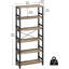 Bibliothèque 31,5 po à 6 niveaux, 110 lb / tablette de style industriel rétro pour chambre à coucher