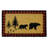 Plaid Border with Black Bear Trail Rustic Forest Coir 30" x 18" Non-Slip Indoor and Outdoor Door Mat