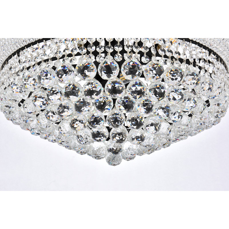 Elegant Lighting Primo 24 Inch black chandelier, Black, 32" H x 24" W x 24" D