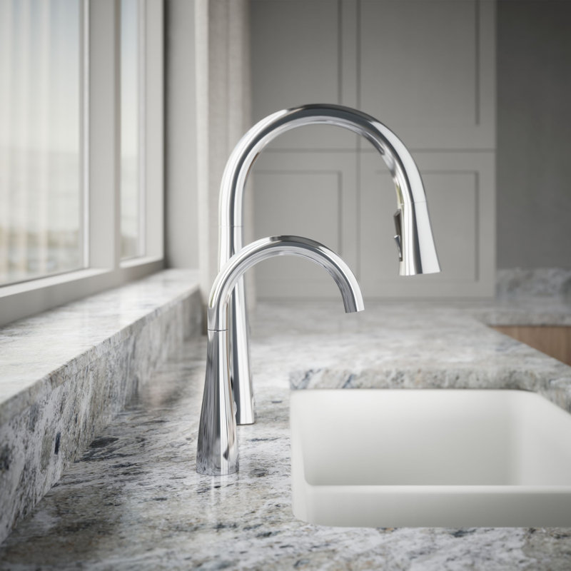 Transitional Beverage Faucet, Polished Chrome