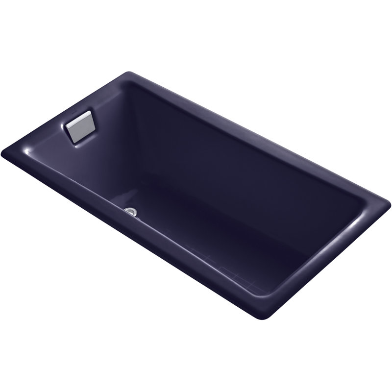 Tea-for-Two for Two 60" x 32" Drop-In Soaking Bathtub, Black Plum