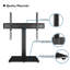 Jeniffer Iron TV Stand for 30-60 Inch Flat Panel TVs, Height Adjustable Pedestal Stand with Tempered Glass Base, Cable Management System, Supports Up to 40kg, Max VESA 600x400mm