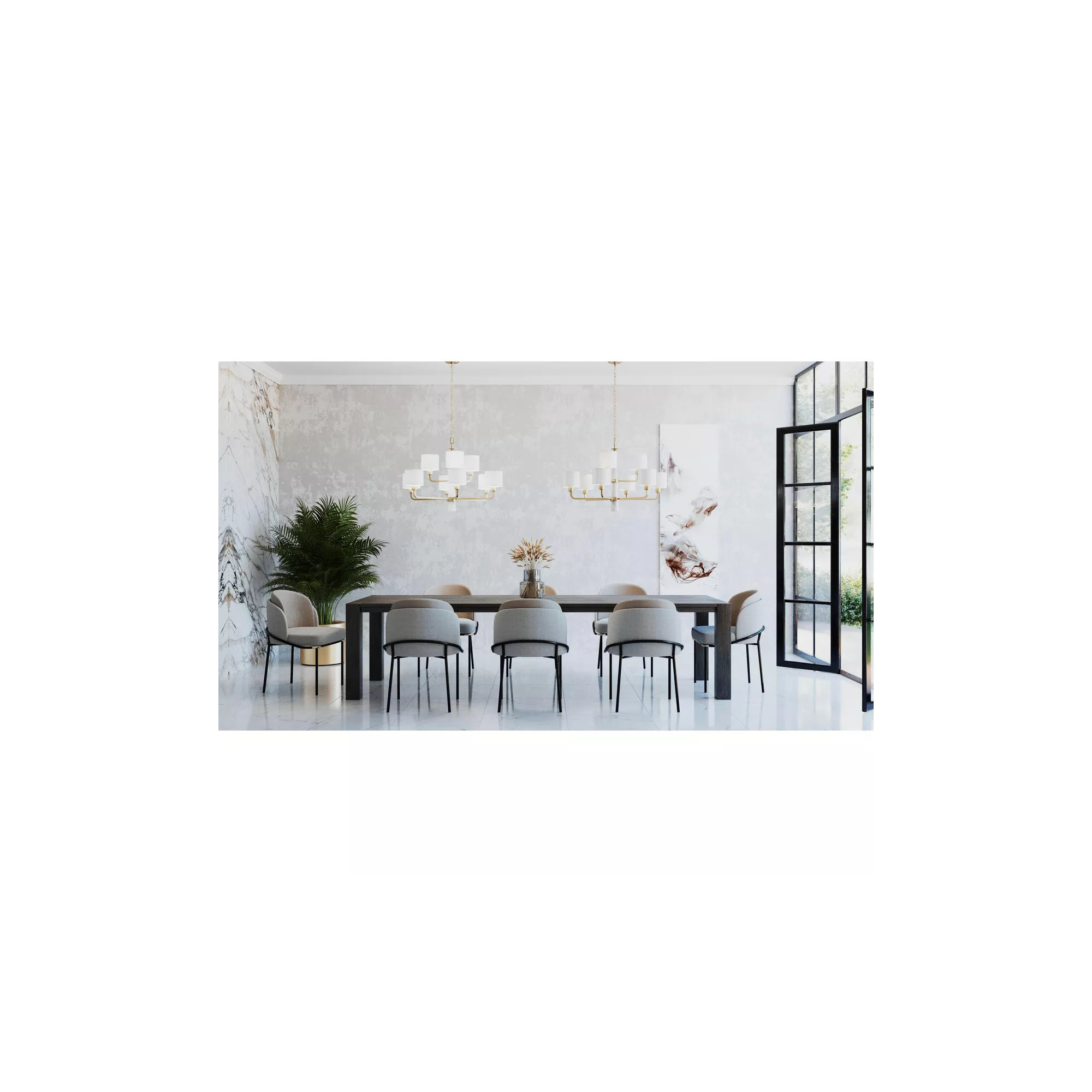 Perth 9 - Light Metal Dimmable Chandelier