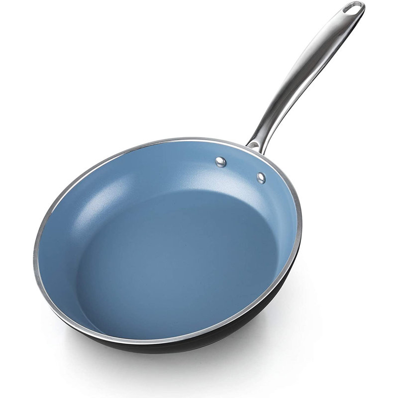 10-Piece Gray Nonstick Aluminum Cookware Set with Utensils