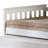 Slatted Armrest Twin Daybed With Roll-Out Bed