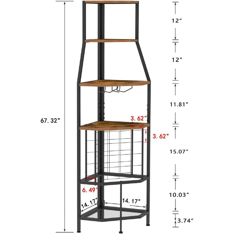 Support à vin sur pieds et 16 bouteilles Reineke, Brun