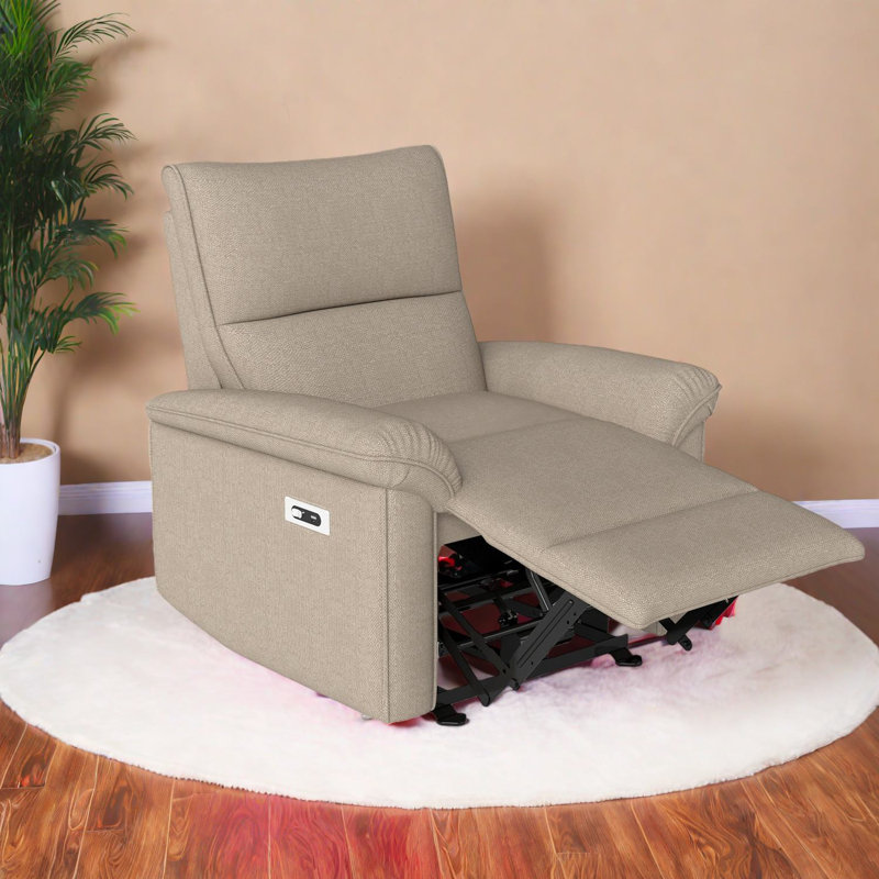 Fauteuil inclinable Zero Wall, fauteuil moderne en tissu de velours flocon de neige pour la maison