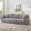 Canapé en lin de 98,5 po de style contemporain avec coussins pour le salon-110376678