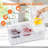 Ice Chilled Condiment Caddy With 3 Polycarbonate 4" Deep 1/6 Food Pans & Lids
