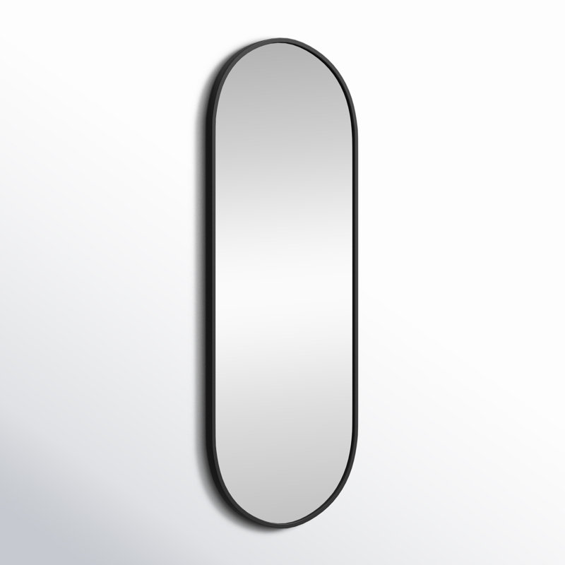Miroir d'appoint Edmonia, Noir, 60 po x 22 po