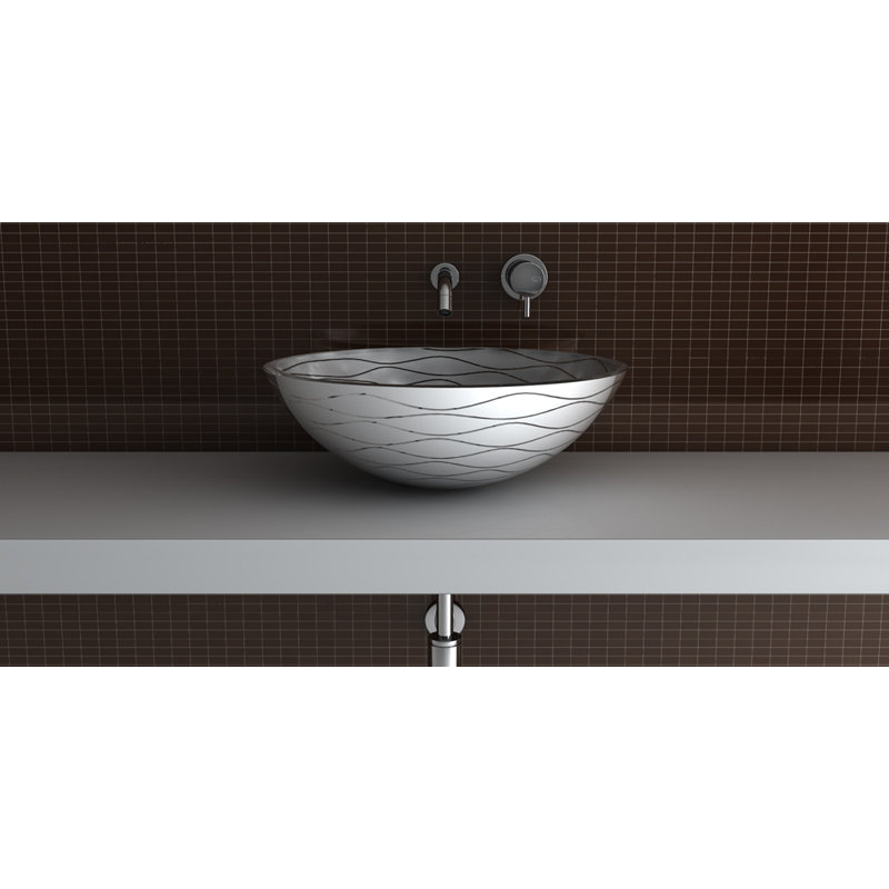 Vetro Freddo 17'' L Bathroom Sink, White