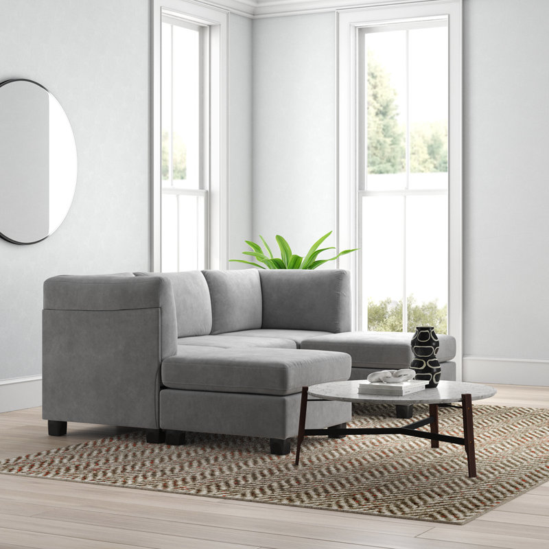 Canapé modulaire avec repose-pieds 90 po Arrellano