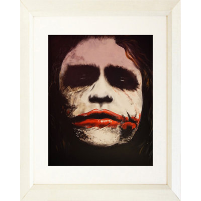 «The Dark Knight», reproduction de peinture acrylique encadrée «pourquoi si sérieux»