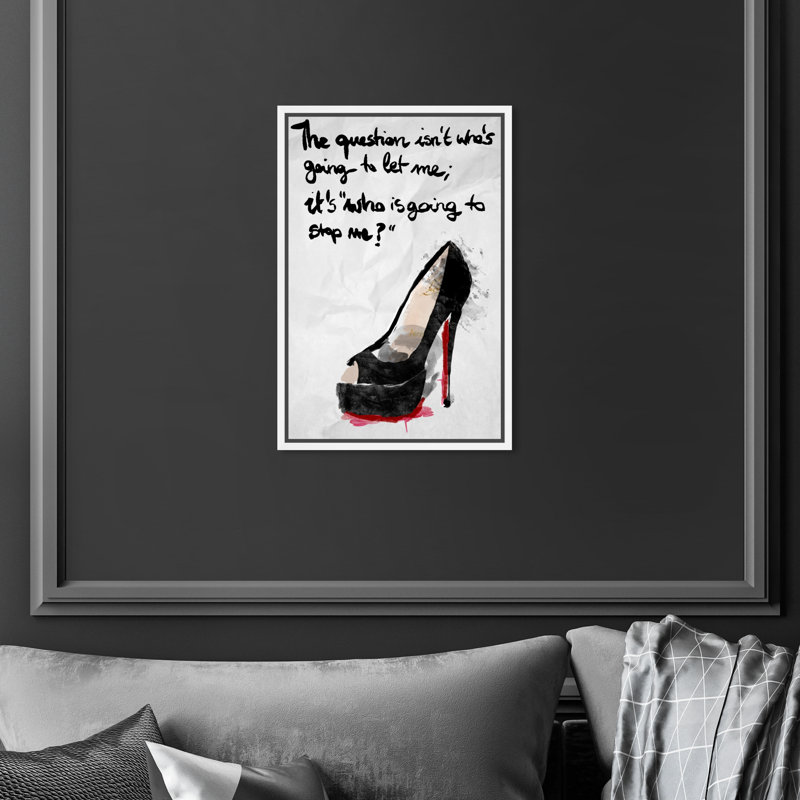 «Who's Going to Stop Me», impression sur toile, H 30 po x l 45 po, Cadre blanc