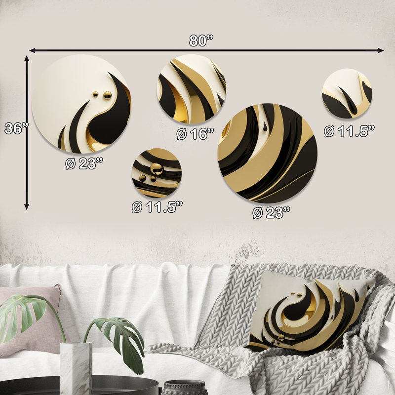 Abstract Wall Decor on Metal