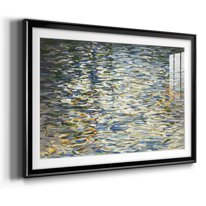 Réflexions de l'eau, H 30 po x l 44 po x P 1,5 po, Noir