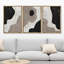 "Abstrait moderne noir et beige avec des taches mouchetées dorées, décor moderne boho", 3 pièces-99077756-99077758