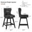 Tabouret de bar pivotant en similicuir Zorla-1272315738