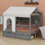 Lit maison avec grands tiroirs-1340943144