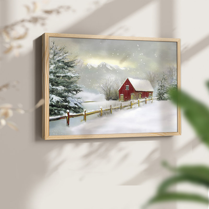 Art de Noël - DCCXLV III - Reproduction encadrée - Restickable, H 8 po x l 10 po, Naturel