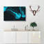 Neon Blue Jellyfish - Wrapped Canvas-56628805