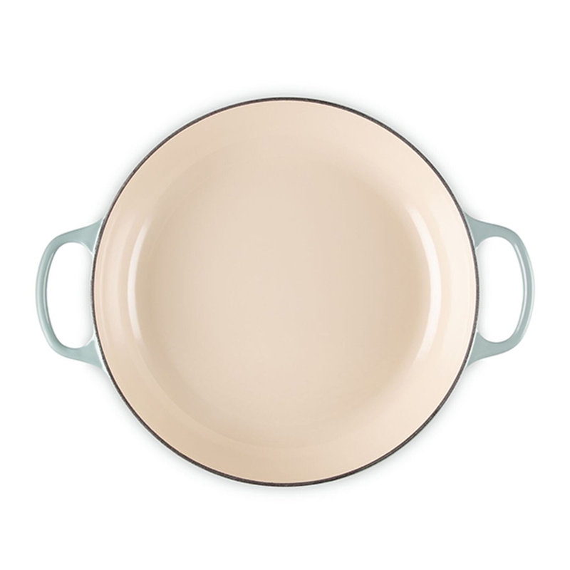 Le Creuset Signature Enameled Cast Iron Braiser with Lid, Sea Salt