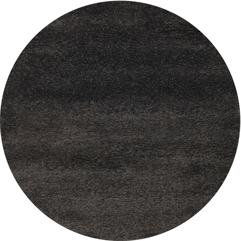 Tapis contemporain noir, Rond 4 pi
