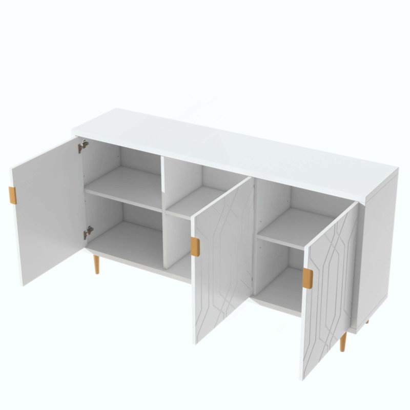 Meuble télé Janneke, Blanc