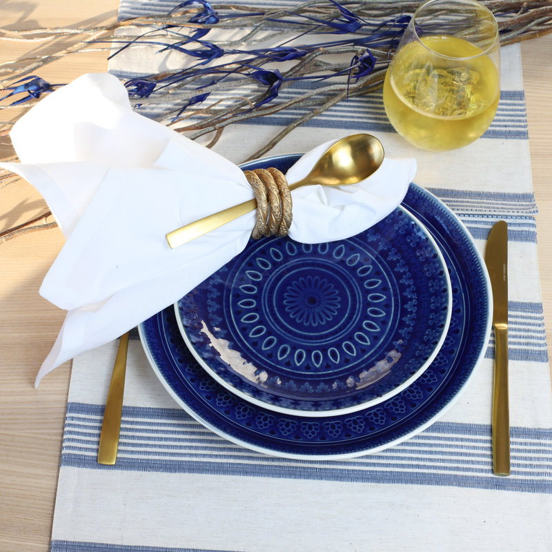 Fez 16 Piece Dinnerware Set, Blue