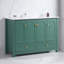 Ensemble de meuble-lavabo 48 po avec lavabo en céramique, armoire de rangement abondante, 4 portes à fermeture douce et 2 tiroirs-112787226