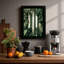Striped Foliage Botanical - Framed Print-438725328-438725341