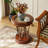 Modern Solid Wood  Iron End Table